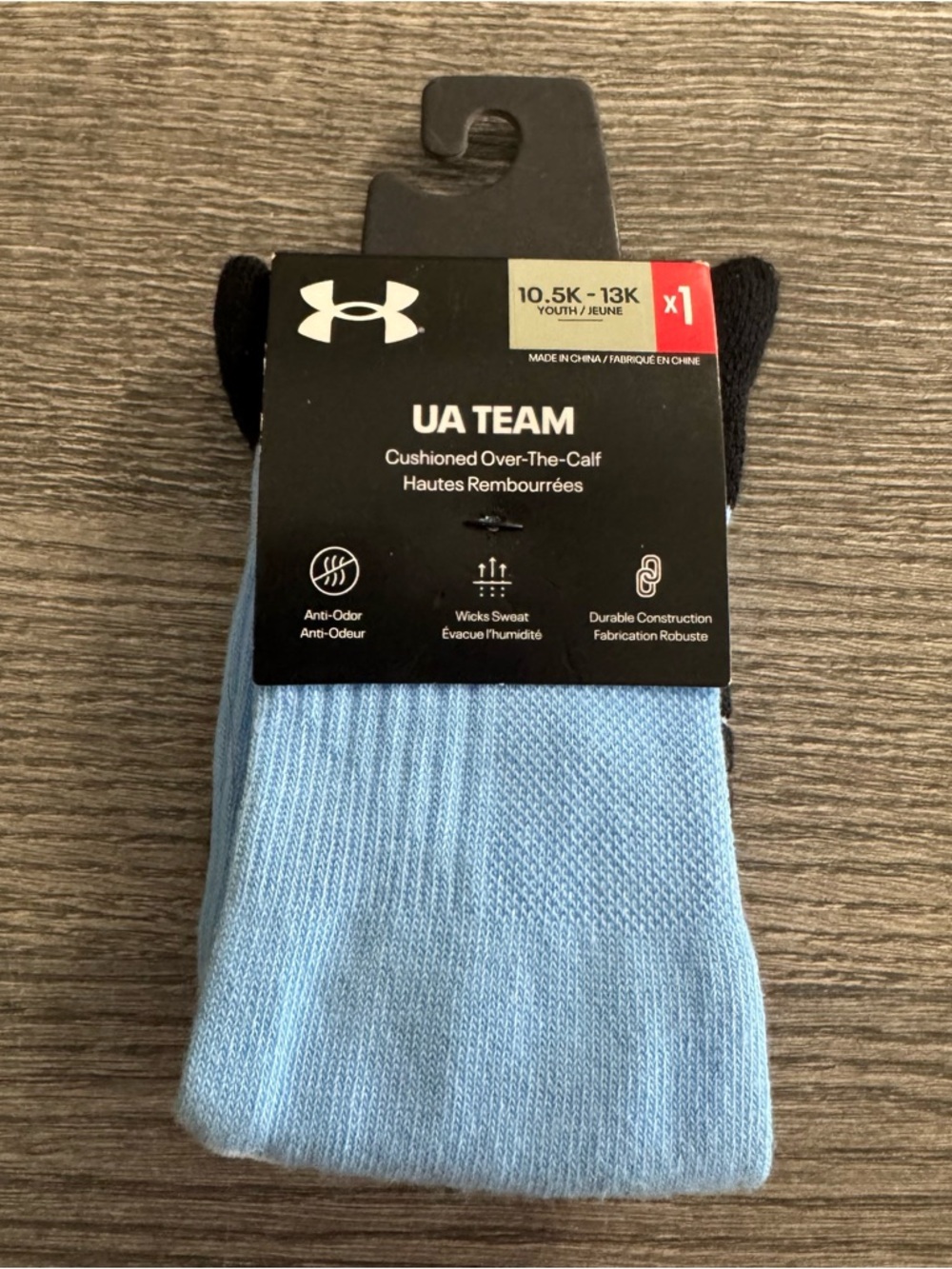 Under Armour UA Team Cushioned Over The Calf Socks Youth Size 10.5K-13K